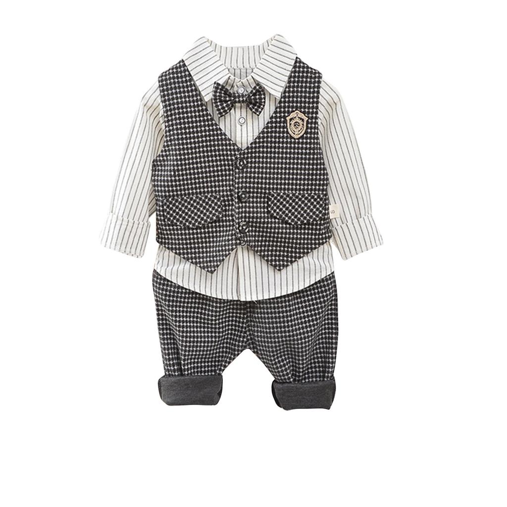 Boys' Fashion Suit Three Piece Set For Outgoing Babies And Children's Clothing