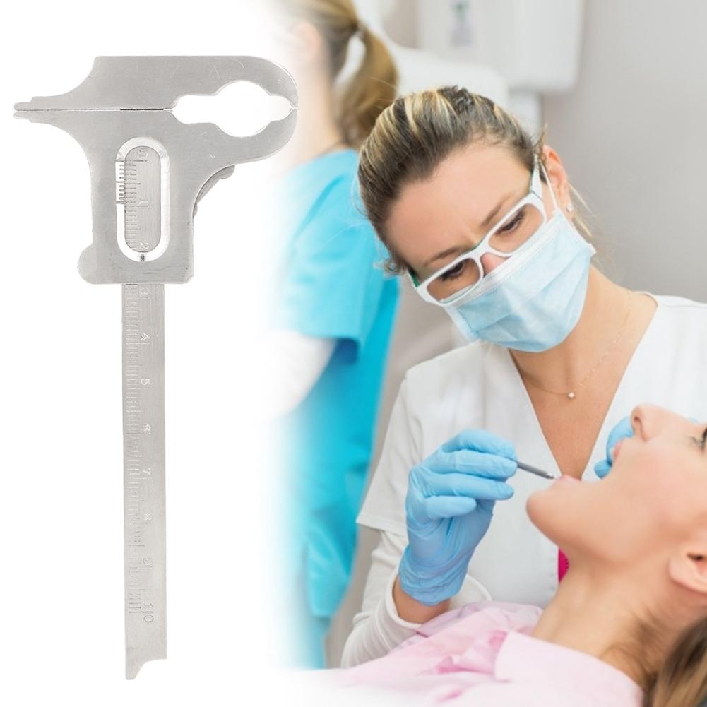 Stainless Steel Dentist Vernier Valiper Orthodontic Technician Measuring Ruler Measurement Tool