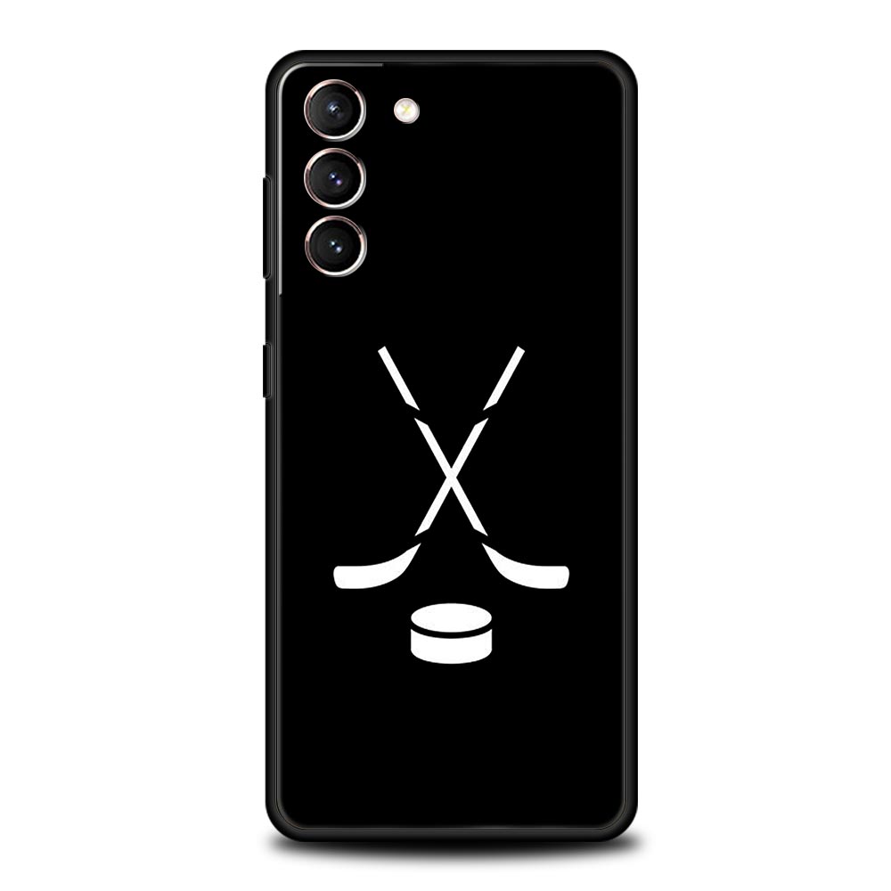 Phone Case For Samsung Galaxy S24 S23 Ultra S22 S21 S20 FE 5G S10 S10E S9 Plus S8 Soft Silicone Black Cover Ice Hockey Rink