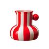 Ceramic Stripes Vase Flower Arrangement Chinese Retro Decoration Porcelain Bottle Flower Vase Home Decoration Accessories