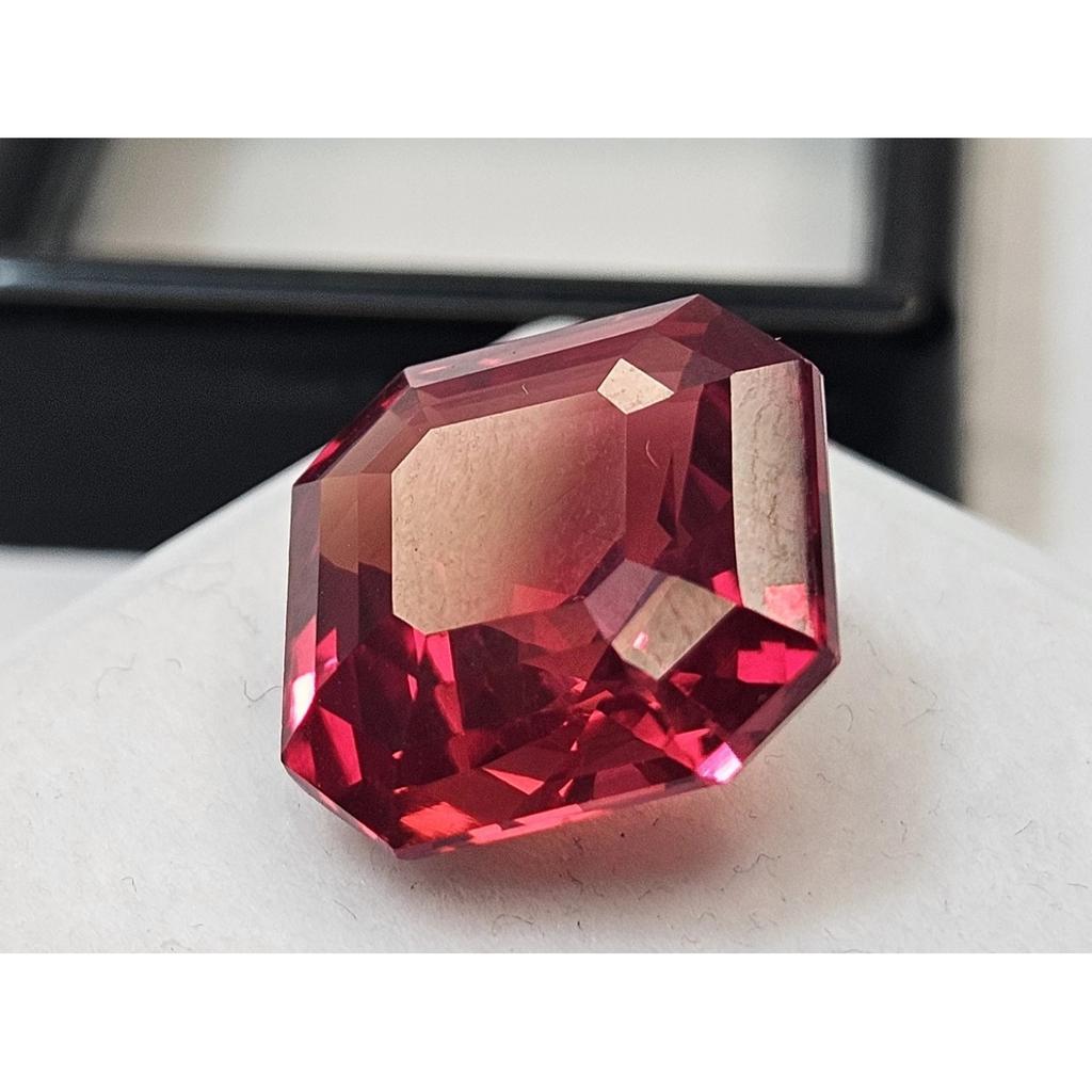 Stunning Natural Padparadscha Sapphire 11 Ct Asscher Cut Certified Gemstone