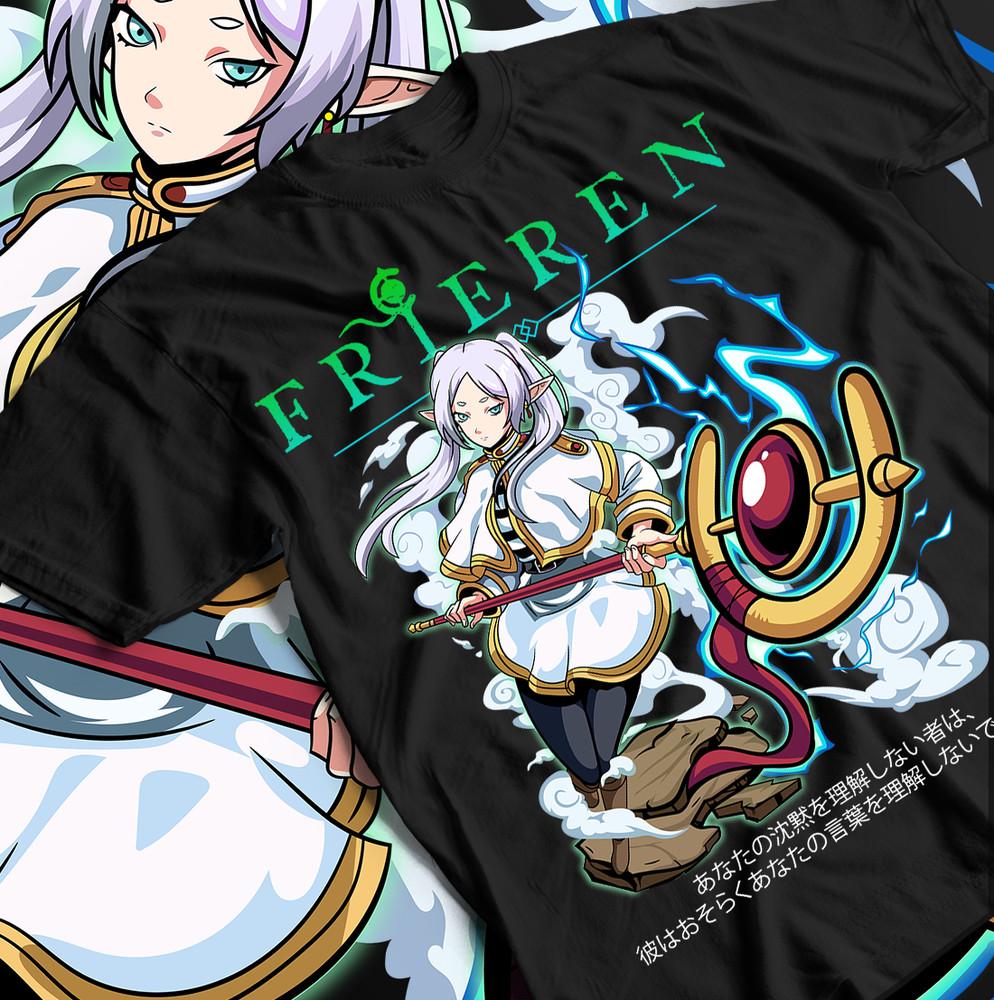 Fern Stark Sleeve T-Shirt, Unisex Heavy Cotton Tee, Frieren Beyond Journey's End