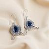 London Blue Topaz Gemstone 925 Sterling Silver Jewelry Handmade Earrings 1.86" EE-78-15