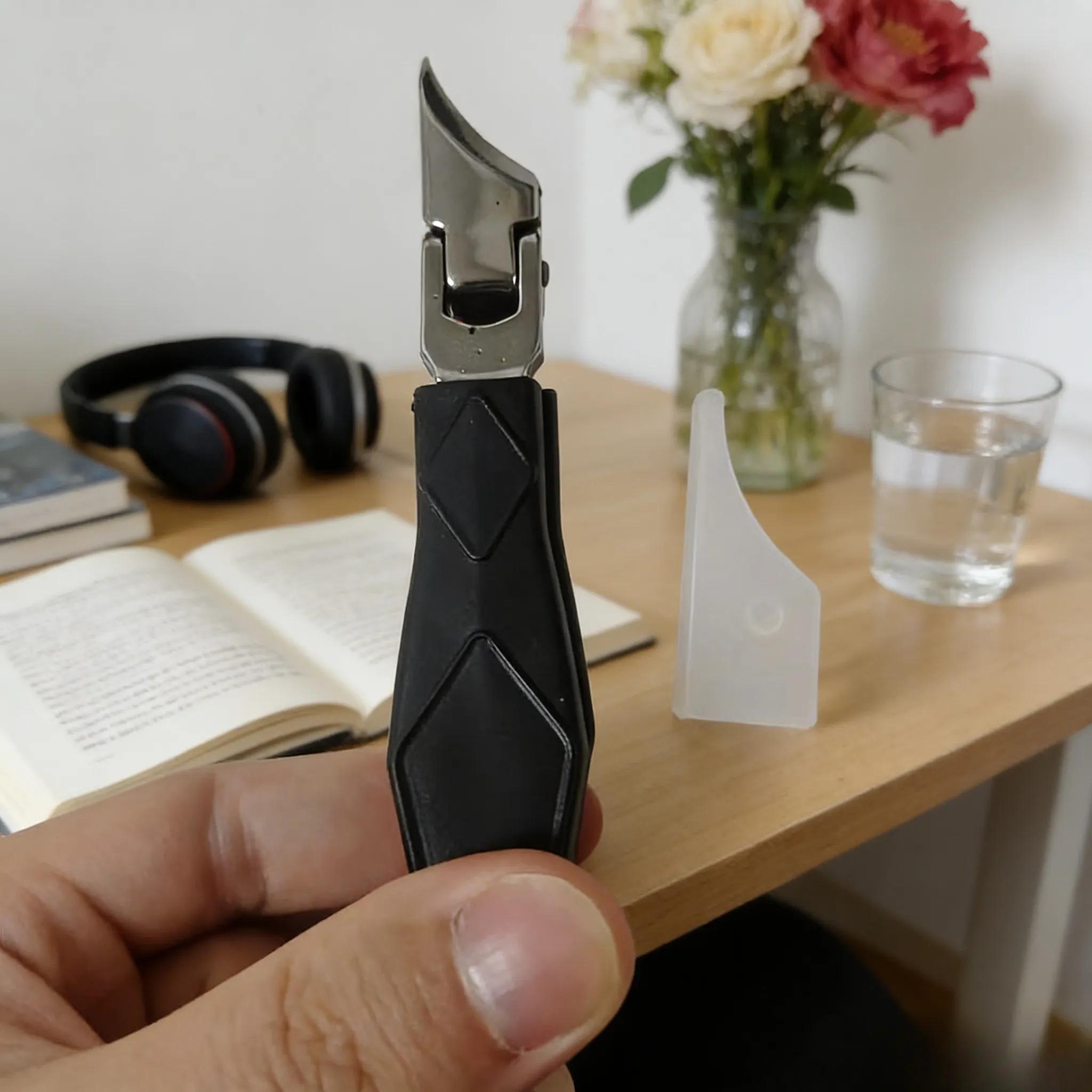 

1 Heavy-Duty Toenail Clippers for Thick and Ingrown Nails - Premium Curved Blade Pedicure Scissors with Wide Opening Black