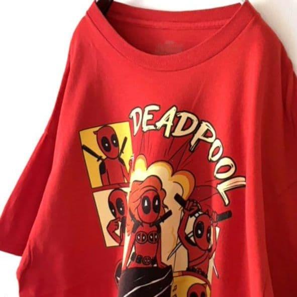 Marvel Deadpool T-shirt XL Red Vintage XXL
