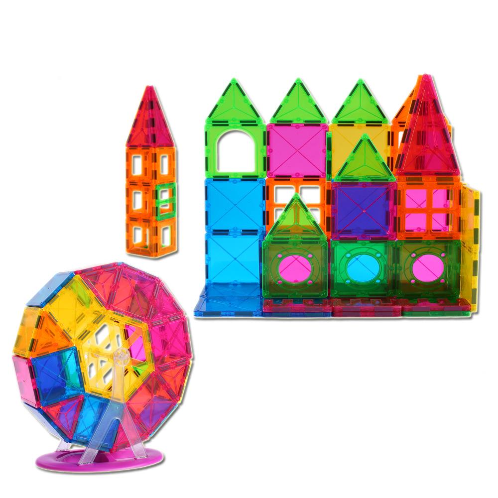 Colorful Stained Glass Magnetic Building Blocks for Children - Strong Magnetic Toy Pieces