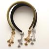 Flocking Vintage Hair Hoop Luxury Ethnic Style Headband Trendy Bell Tassel Hairband  Banquet