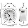 Metal Frame Silent Student Alarm Clock 4 Inch Table Clock Twin Bell Loud Alarm Clock  Bedroom