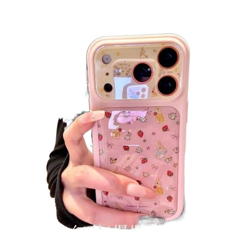 Applicable To Apple Iphone17promax Strawberry Rabbit 16pro Creative 15 Cute 14ins Korean Mobile Phone Case
