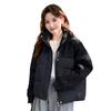 Sequined splicing stand-up neck padded jacket women's 2025 new short winter small warm padded jacket
