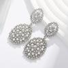 Geometric Pearl Earrings For Women With Gold Silver Finish Stylish Spring Jewelry