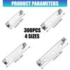 Brooch Pin Bases for Crafts, 300 Silver-Tone Iron Findings with Smooth Finishes and Pre-Drilled Holes for Thread or Craft Cement Attachment