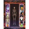 2pcs/Set Spooky Holiday Themed Porch Banner Cartoon Mummies Pumpkin Lanterns Ghosts Bats Spiders Plus Wizard Celebration Decorations
