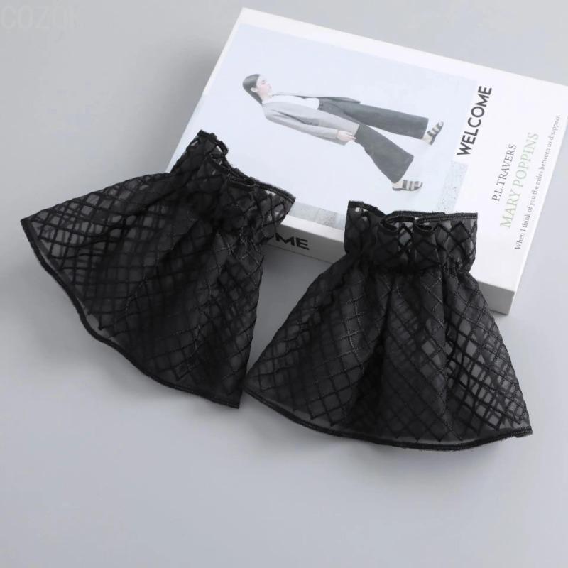 1 pár Odnímatelné hřejivé návleky na zápěstí halenky Gázové Elastické Univerzální Manžety rukávů Falešné manžety Dámské Krajkové manžety Rukávy Manžety svetru