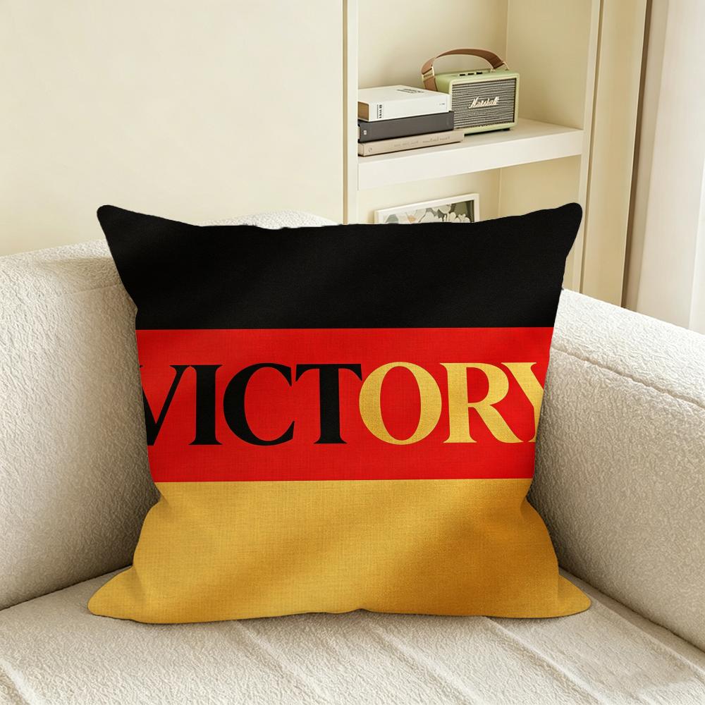 G-Germany Triumph Cushion Cover Natural Linen Pillowcase Set, All-In-One Decor For Sofa, Bedroom & Chair