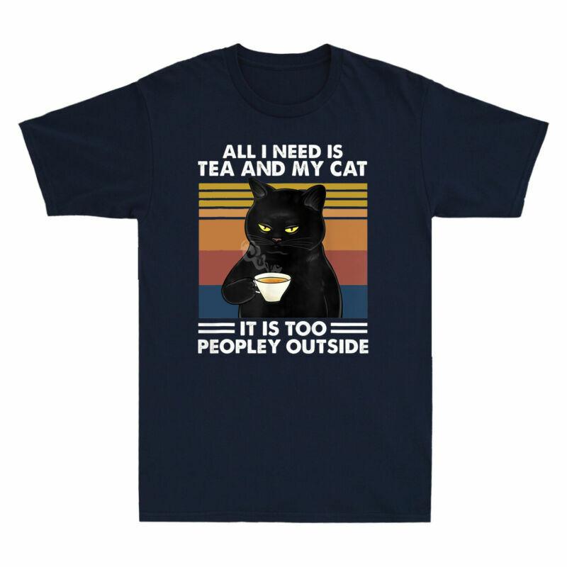 Unisex Tea Too Need I Cat Peopley Its Outside My And All Retro Cat Black Is Tshirt