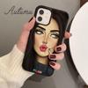 Brunette Blonde Girl Cute Phone Case for iPhone 11 12 13 14 Pro Max mini XR XS SE 2020 6S 7 8 Plus Samsung Galaxy S21 S22 Cover