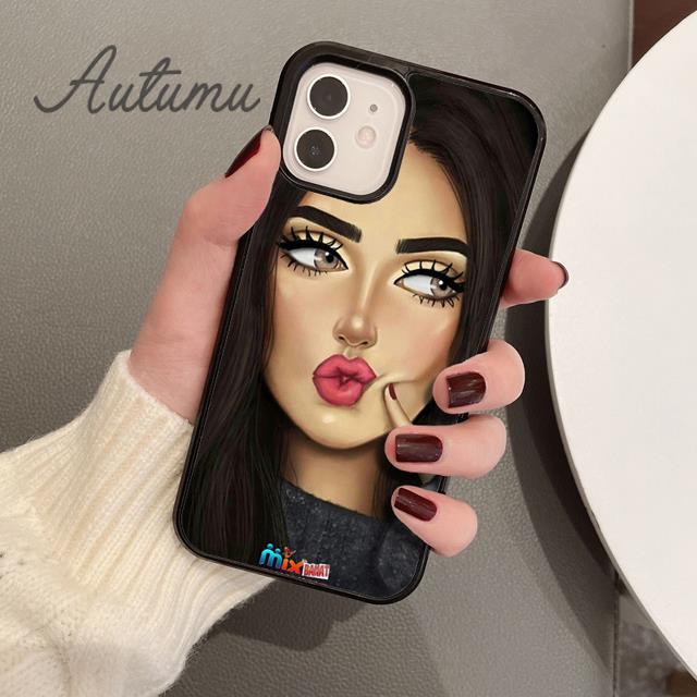 Brunette Blonde Girl Cute Phone Case for iPhone 11 12 13 14 Pro Max mini XR XS SE 2020 6S 7 8 Plus Samsung Galaxy S21 S22 Cover
