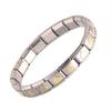 Hot Selling Italian Charms Elastic Bracelet for Women Gold Plated Peach Heart Geometric Punk Style Stylish Stainless Steel Gift
