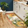 Vintage Sunflower Kitchen Sponge Mat Anti-Slip Hallway Balcon Carpet Laundry Floor Mat, Entrance Doormat For Hallway Laundry