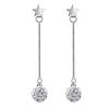 925 Sterling Silver Fashion Temperament Star Tassel Pearl Zircon Earrings Birthday Party Anniversary Gift