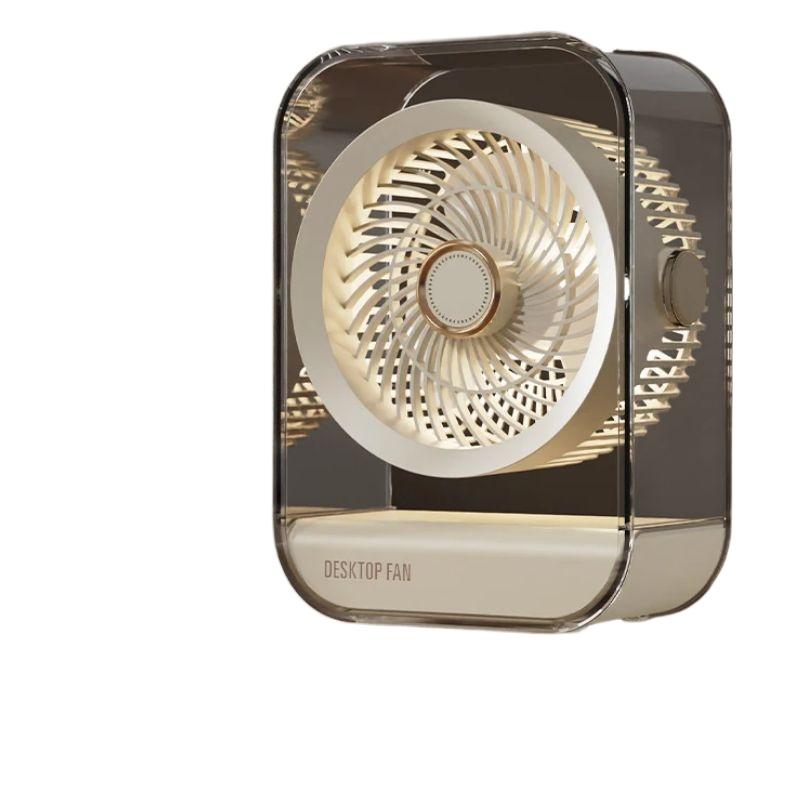 Desktop Light Circulation Fan Household High Wind Desktop Fan USB Charging Wall-mounted Small Fan белый