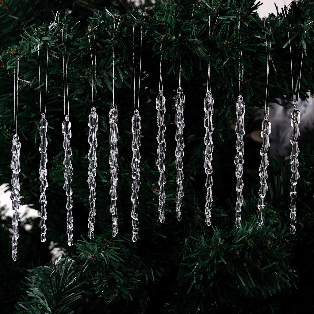 Haobei Acrylic Icicle Christmas Ornament - Ice Cone Decoration