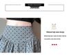 Plus Size Grey Polka Dot A-line Short Skirt for Autumn - High Waist Fluffy Cake Design for Women