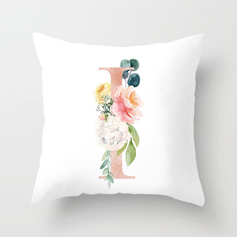 New Fashion 26 English Letter Pattern Cushion Cover Home Fabric Sofa Modern Style Pillow Cover