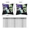 Bride Of Frankenstein Monsters In Love Square Pillowcase Polyester Linen Velvet Pattern Pillow Case Seater Cushion Cover 45x45