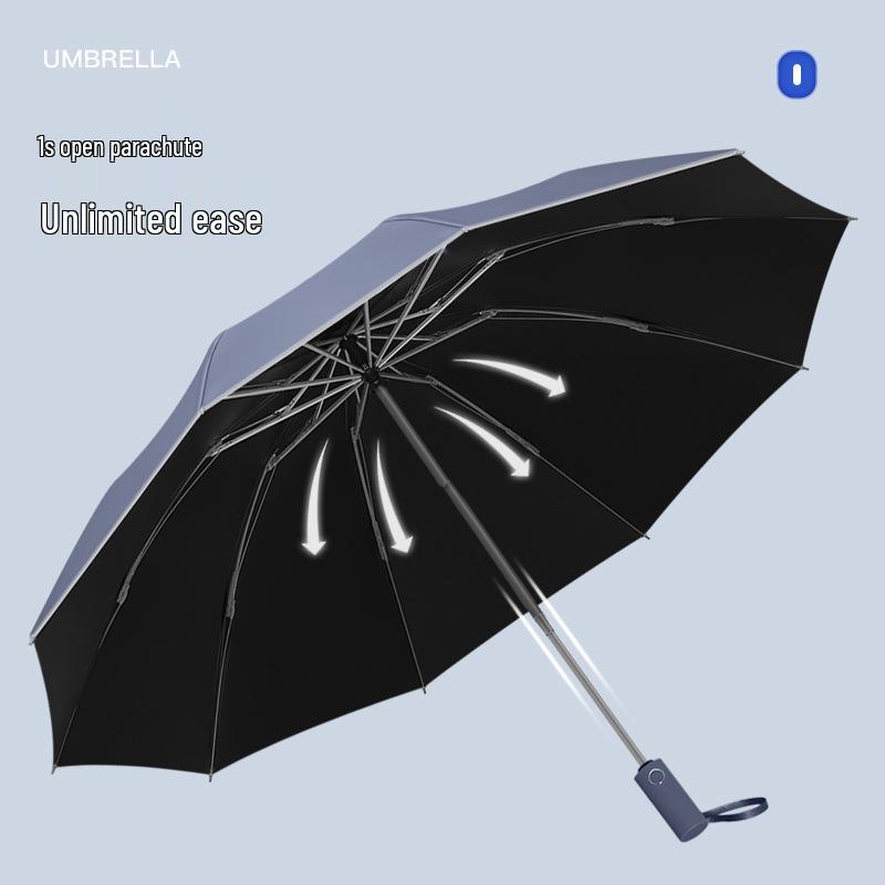 Extra Large Dual Use Automatic Reverse Folding Umbrella for Sun and Rain
