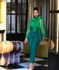 Women's Solid Color Pleated Two-Piece Set: Loose Long Sleeve Tie-Up Shirt & Long Pants
