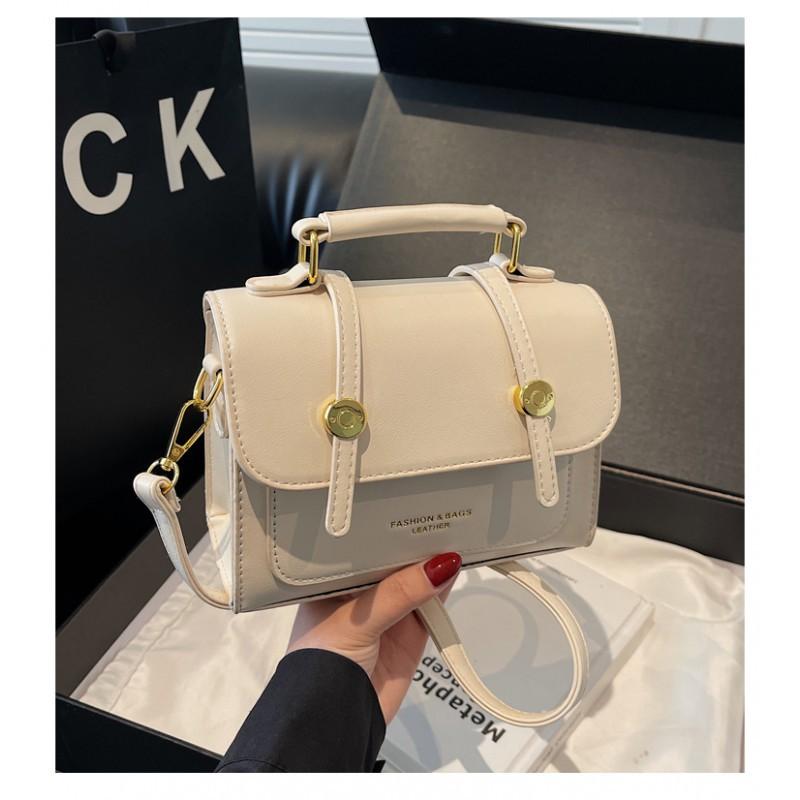 Sac Retro Style Occidental Petit Sac Femme Saisonnière Nouveau Populaire Couleur Unie Bandoulière Mode Portable Carré