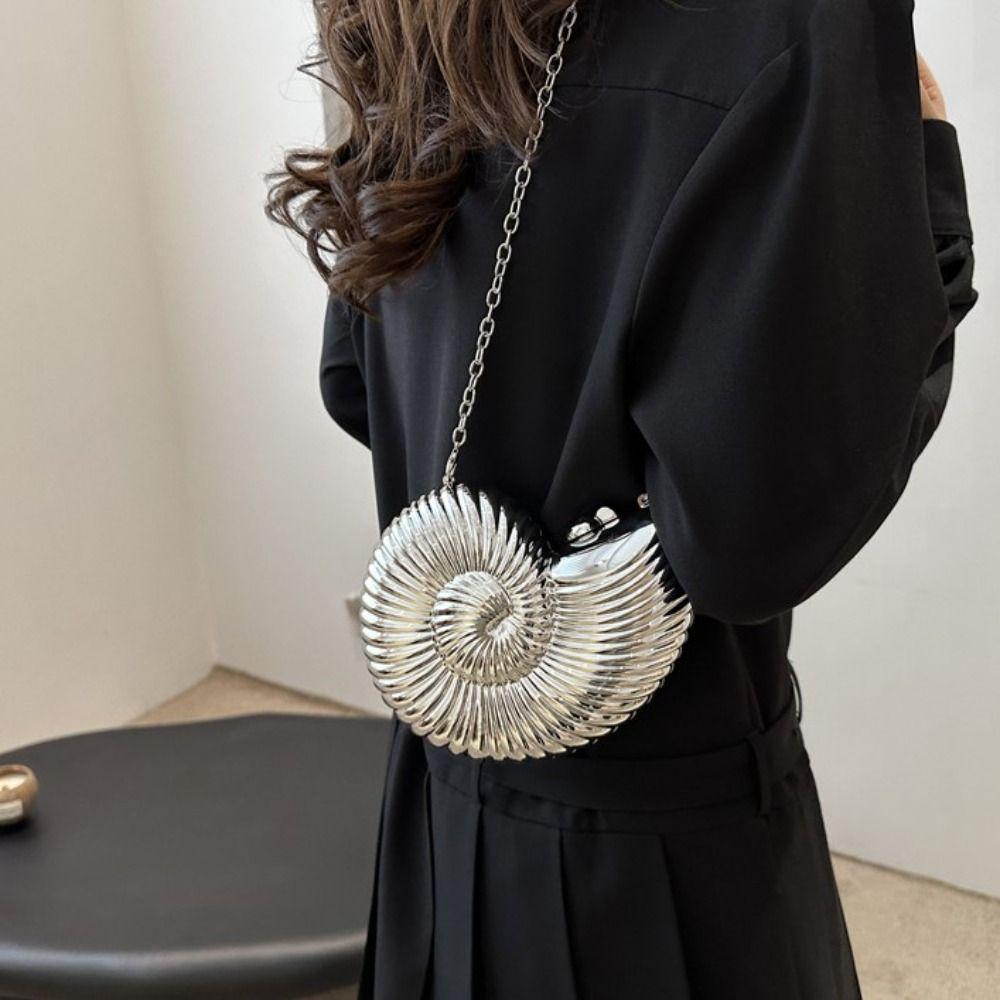 Commute Conch Bag PVC Crossbody Bag Trendy Shell Shoulder Bag Party