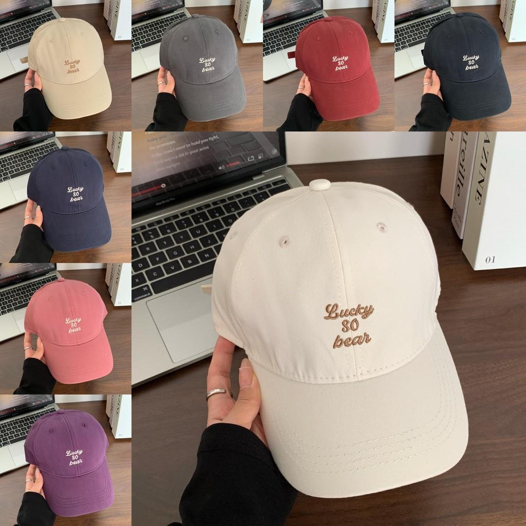 Casual Baseball Hat With Solid Color And Letter Embroidery Design For Daily