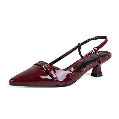Sexy lodičky na středním podpatku s špičatou špičkou, párty boty, dámské sandály, designové letní značkové lodičky, slingback, ležérní boty, šaty, stiletto, 2024 nové