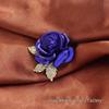 Elegant Korean Rose Rhinestone Brooch - High-End Fashion Suit Decoration & Christmas Gift
