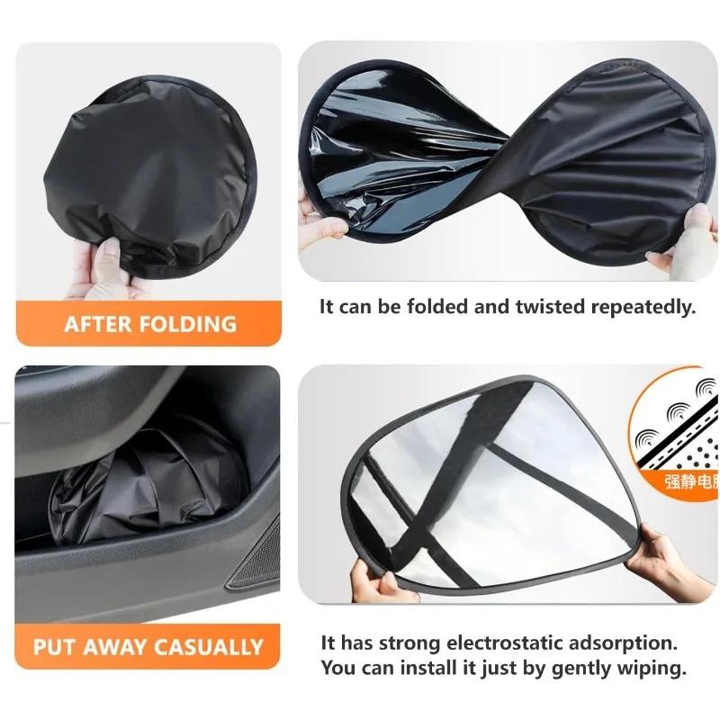 Elektrostatischer Auto-Seitenfenster-Sonnenschutz 4-lagige Sonnenschutzvorhänge Blendschutz UV-Blocker Auto-Innenblocker 99,9% UV Neu