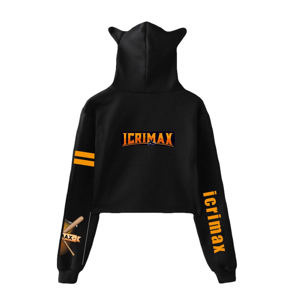 Streetwear Women Sexy Icrimax Letter Print Cropped Sweatshirts Oversize Loose Harajuku Pullovers Spring Korean Casual Tops