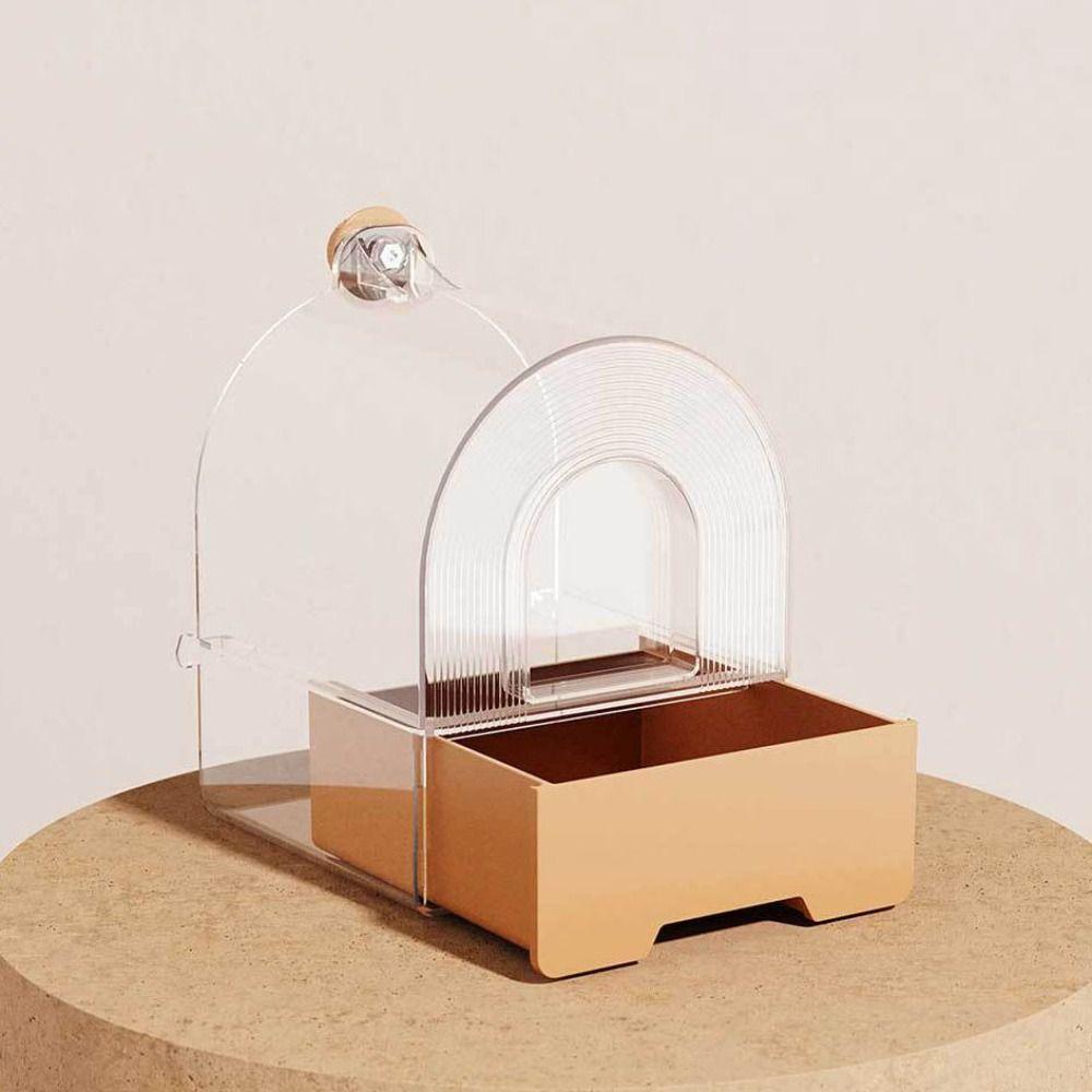 Wall Mounted Bird Bath Cage Clear Bird Shower Box Practical Parrot Hanging Bathtub  Cockatiel