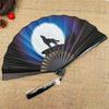 Classical Folding Fan, Vintage Dragon Printing, Hand Held Fans, Dancing Cloth Props