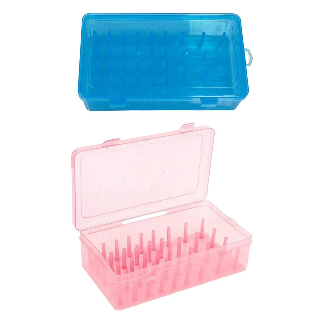 Embroidery Thread Storage Box DIY 42 Spools Clear Tray Sewing Thread Holder Spools Organizer Case for Desktop Home Embroidery