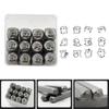12-teiliges Metallprägewerkzeug-Set 1/8” (3mm), Stahl Süßer Hund Stanzset Lederstempel für Schmuckherstellung DIY Basteln