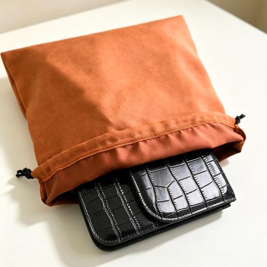 Soft Suede Protection for Leather Bags Dust Bag Handbag, Drawstring Closure Protective Storage Solution Totes Organizer, Portable Moisture Proof