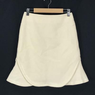 15,000 Yen Tag Attached CROLLA Trapeze Skirt Knee Length Beige 36/S(USED)