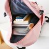 Dreiteiliges Rucksack-Set für Damen im College-Stil, farbiger Block, großes Fassungsvermögen, Rucksack für Schüler, Schulranzen mit Lunchpaket, Stifttasche