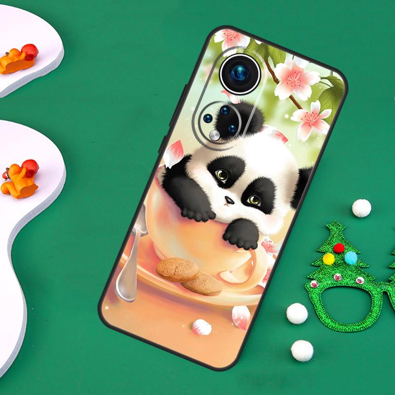 Panda cute Case For Honor 200 Lite 50 70 90 X9c X9b X9a X8a X8b X7a X6a X8 X9 Magic 7 5 6 Pro Cover