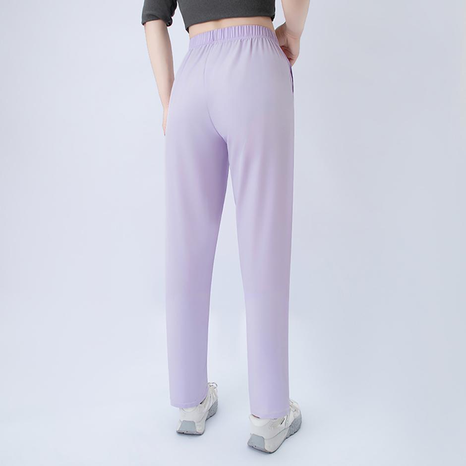 Summer Women's Letter Printed Pocket Casual Pants, Comfortable Plus Size Youth Student Sports Running Harem Pants