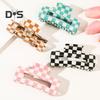 1/4Pcs Women Hair Claws Strong Fixation Plaid Pattern Design Hair Clips Versatile Lattice Hair Accessories