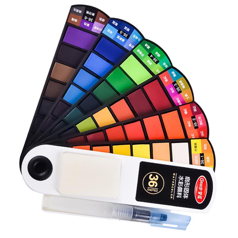 Professionelle 18/24 Farben Solide Aquarell Malen Set Wasser Farbe Pigment Mit Wasser Pinsel Stift Für Schule Kunst Liefert